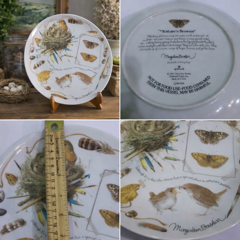 Vintage 1995 Marjolein Bastin Collectors Plate Building A Nest Bird Lovers USA - Picture 2 of 5